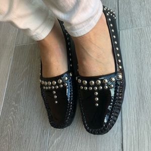 Prada Black patent mocassins (size 38.5)
